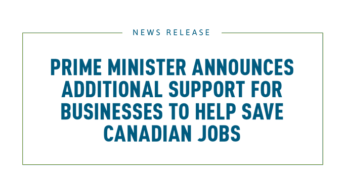 New Business Supports from PM of Canada