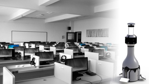 CrossWing's Cleanbot and an empty office