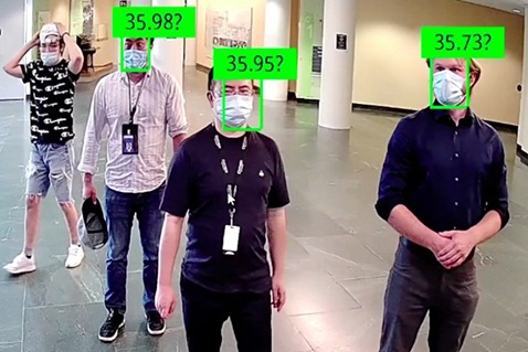 Facial Recogntion Scanning for Temperature and masks