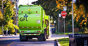 GFL waste truck