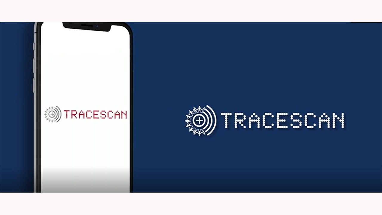 mobile phone displaying Tracescan app