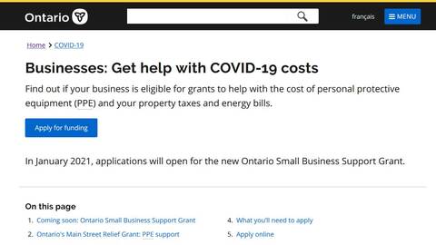 Small Business Grant Press Release