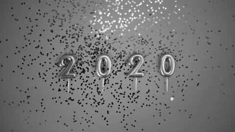 2020 and confetti