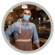 Barber Wearing A Mask