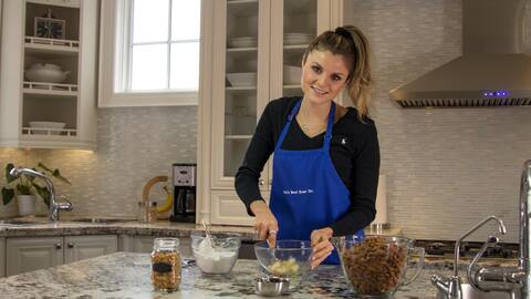 Image of Julia cooking food