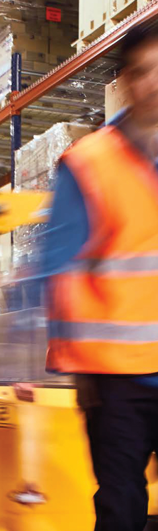 Man in Logistics Facility