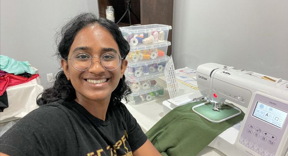 Summer Company Entrepreneur at sewing machine