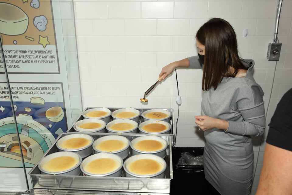 Supermoon Cheesecake being made. Photo Credit: Greg King. Yorkregion.com
