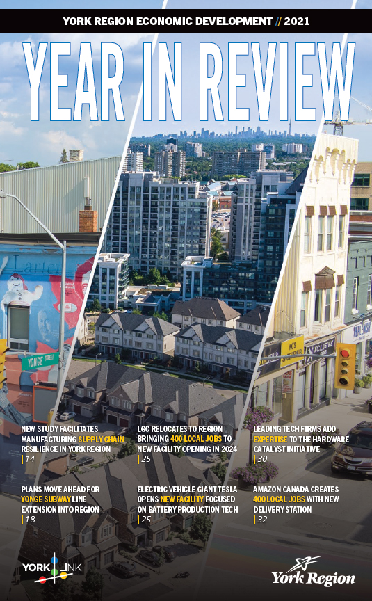2021 York Region Economic Development Year In Review Cover