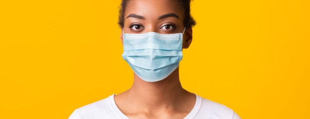 Person wearing a mask