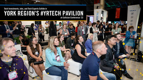 YRtech Pavilion banner of crowd seated