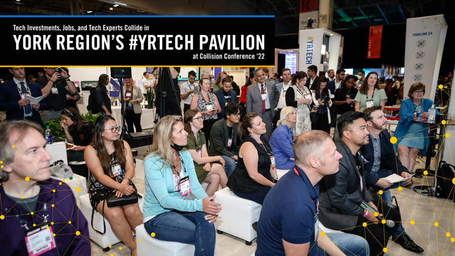 YRtech Pavilion banner of crowd seated
