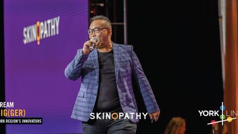 Skinopathy Founder Keith Loo on stage