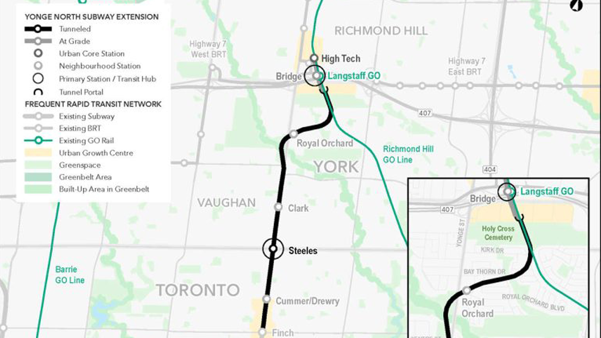 Yonge North Subway Extension Map